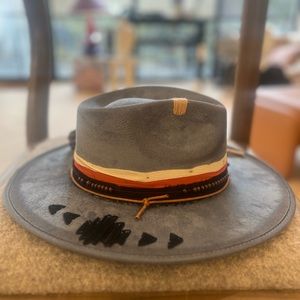 ATOUSA G Yarn Embroidery w/ Ribbon and Feather details